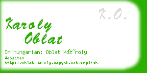 karoly oblat business card